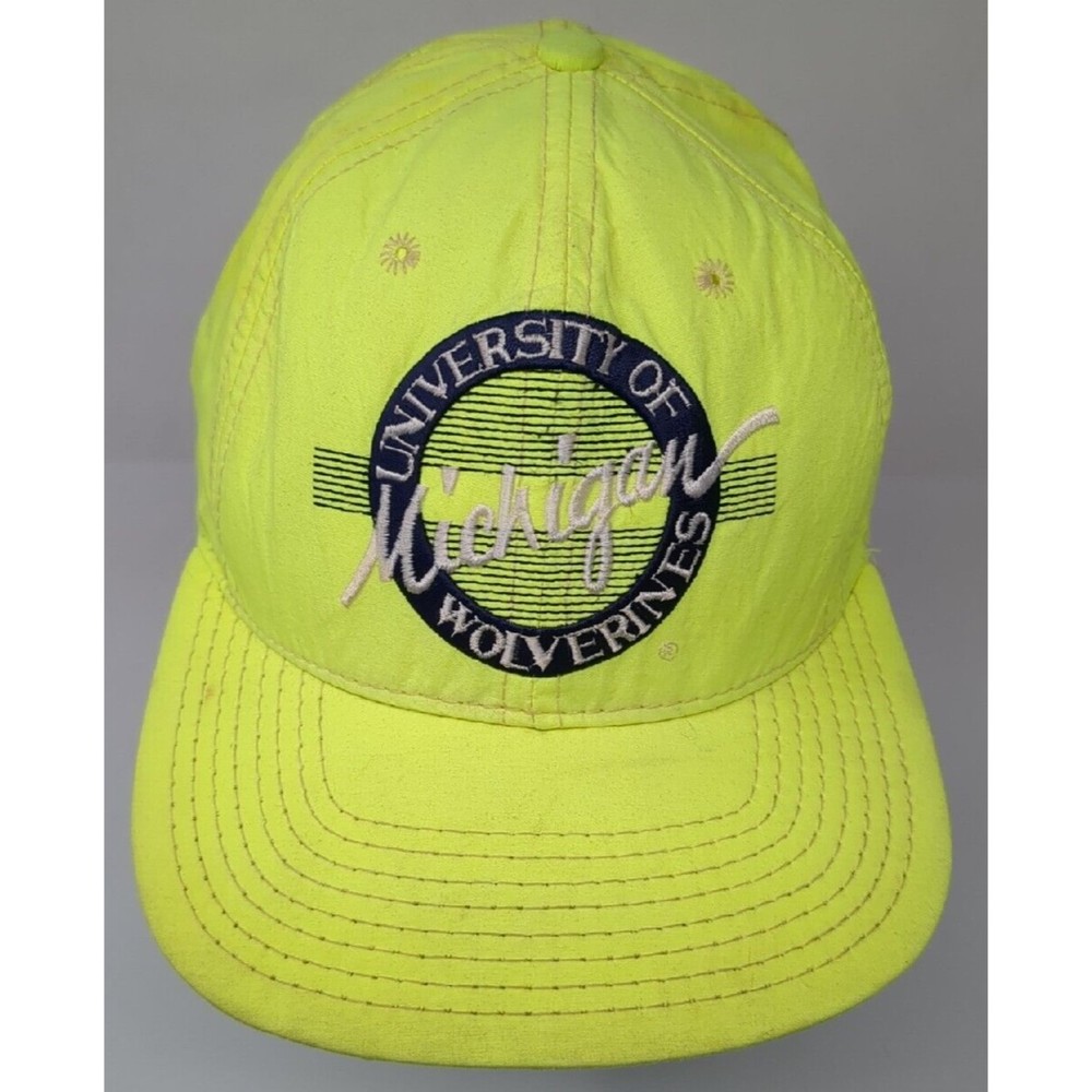 Vintage Michigan Wolverines Hat Cap Snapback The Game Circle Script 1980s 80s